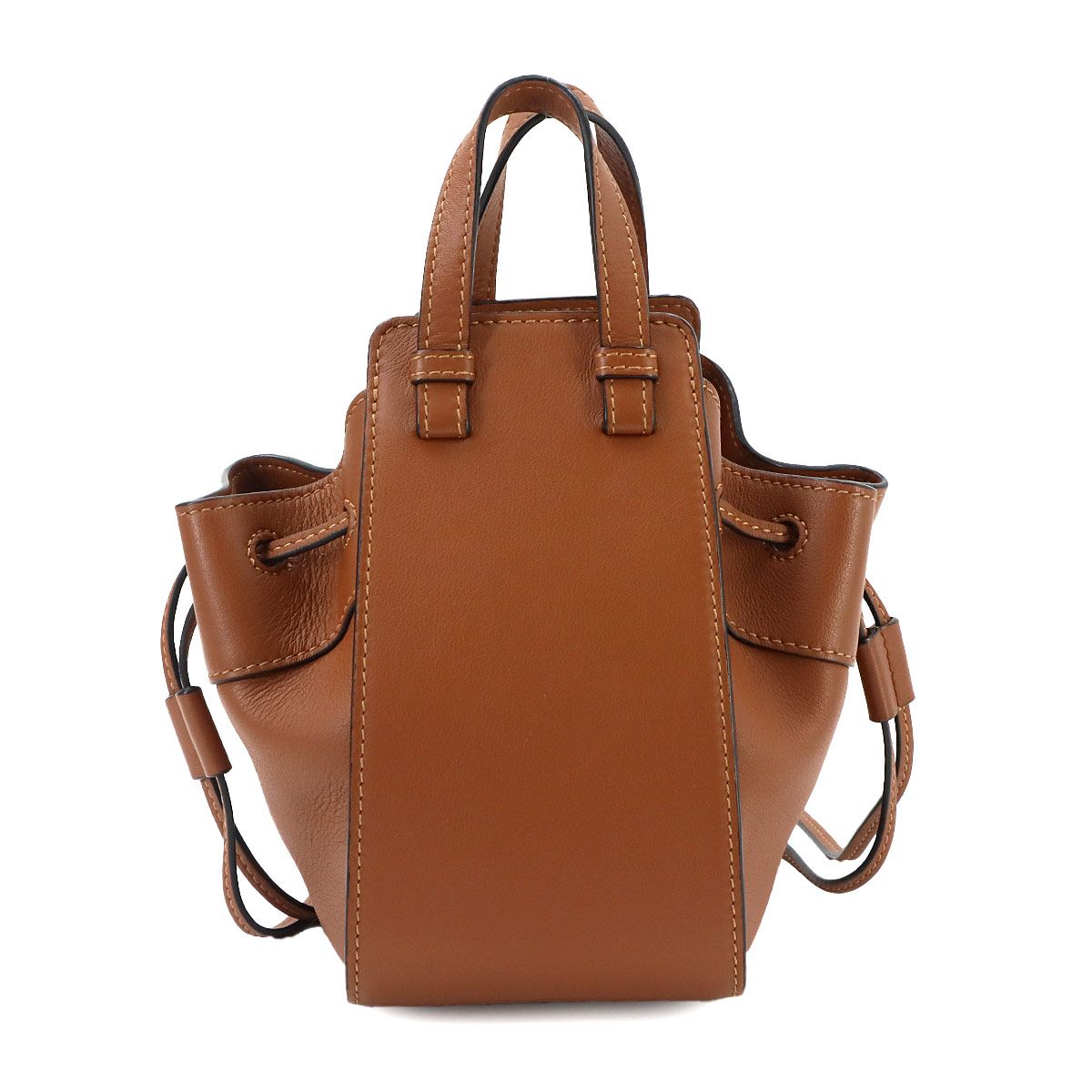 Loewe Hammock Drawstring Mini 2-Way Bag Leather Brown — view 2