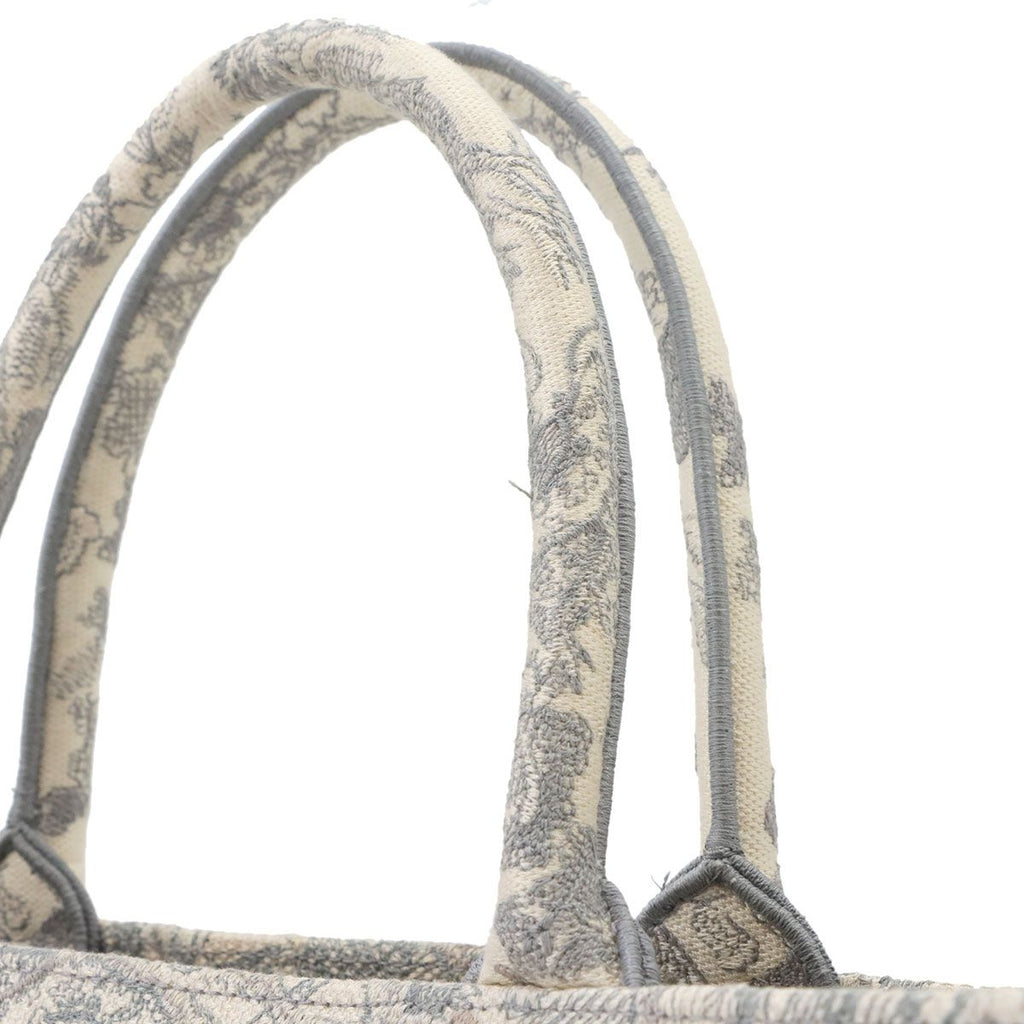 Dior Book Tote Bag Large Toile de Jouy Canvas Ecru Gray — view 8