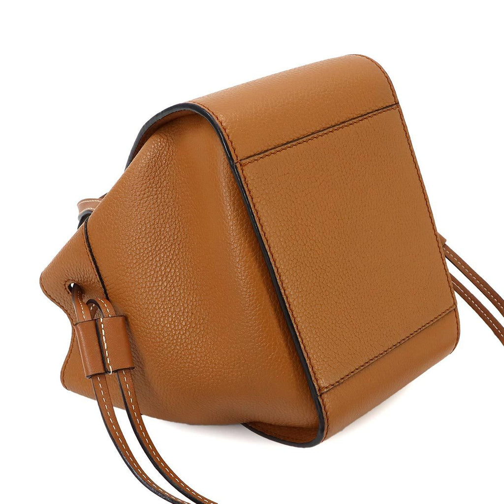 Loewe Hammock Drawstring Mini 2-Way Bag Leather Brown — view 5