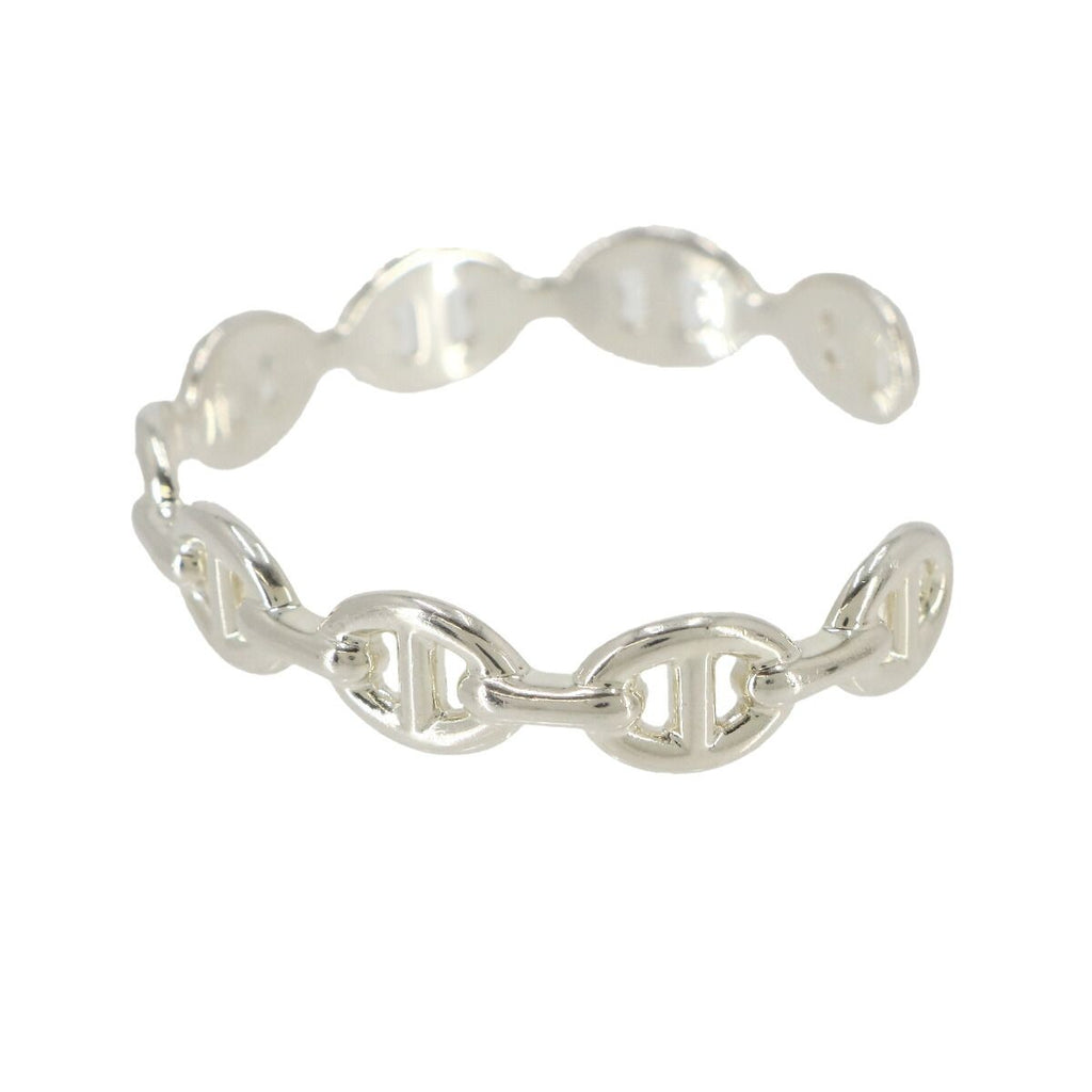 Hermes Chaine D'ancre Enchainee Bangle 15.5 925 Sterling Silver Bracelet — view 4