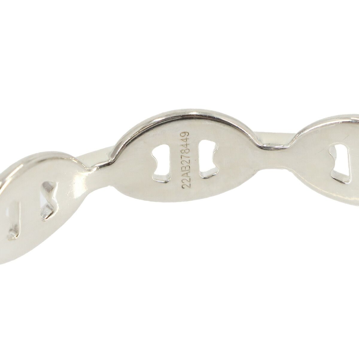 Hermes Chaine D'ancre Enchainee Bangle 15.5 925 Sterling Silver Bracelet — view 5
