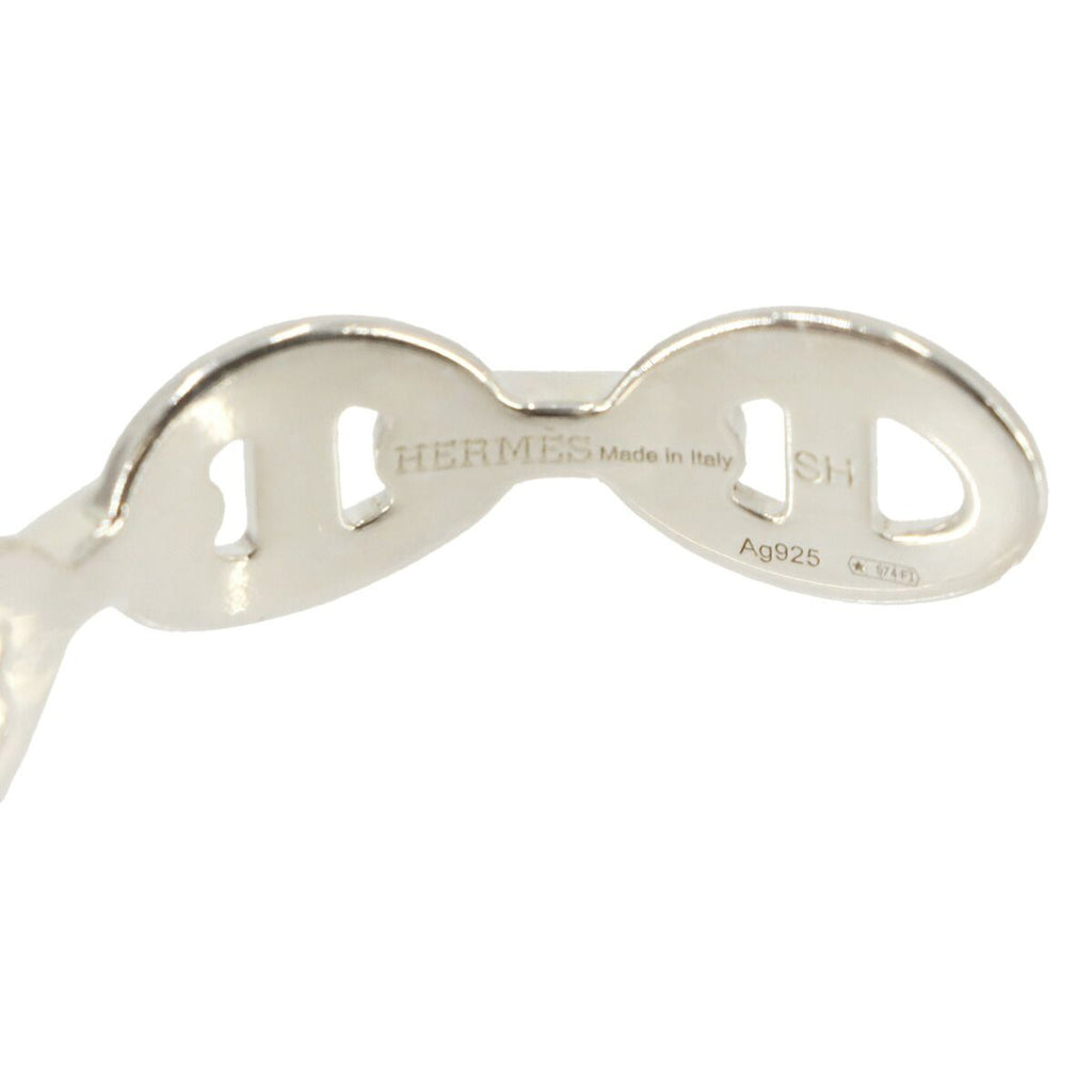 Hermes Chaine D'ancre Enchainee Bangle 15.5 925 Sterling Silver Bracelet — view 6