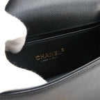 Chanel Boy Small Chain Shoulder Bag Caviar Leather Black — view 7