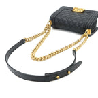 Chanel Boy Small Chain Shoulder Bag Caviar Leather Black — view 5