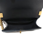 Chanel Boy Small Chain Shoulder Bag Caviar Leather Black Gold — view 6