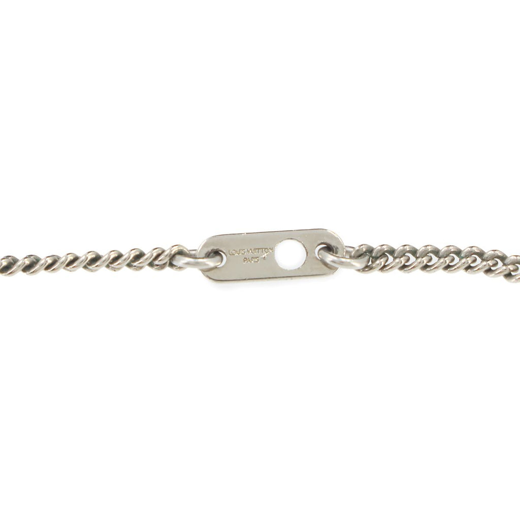 Louis Vuitton Monogram Eclipse Collier Charm Necklace Black Gray Silver Charms — view 6
