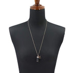 Louis Vuitton Monogram Eclipse Collier Charm Necklace Black Gray Silver Charms — view 7