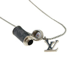 Louis Vuitton Monogram Eclipse Collier Charm Necklace Black Gray Silver Charms — view 3