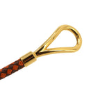 Hermes Jumbo H Ash Bracelet Leather Orange Brown Gold — view 6