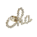 Chanel Logo Ring Set Rhinestone Gold — view 3