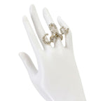 Chanel Logo Ring Set Rhinestone Gold — view 8