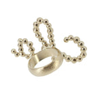 Chanel Logo Ring Set Rhinestone Gold — view 4