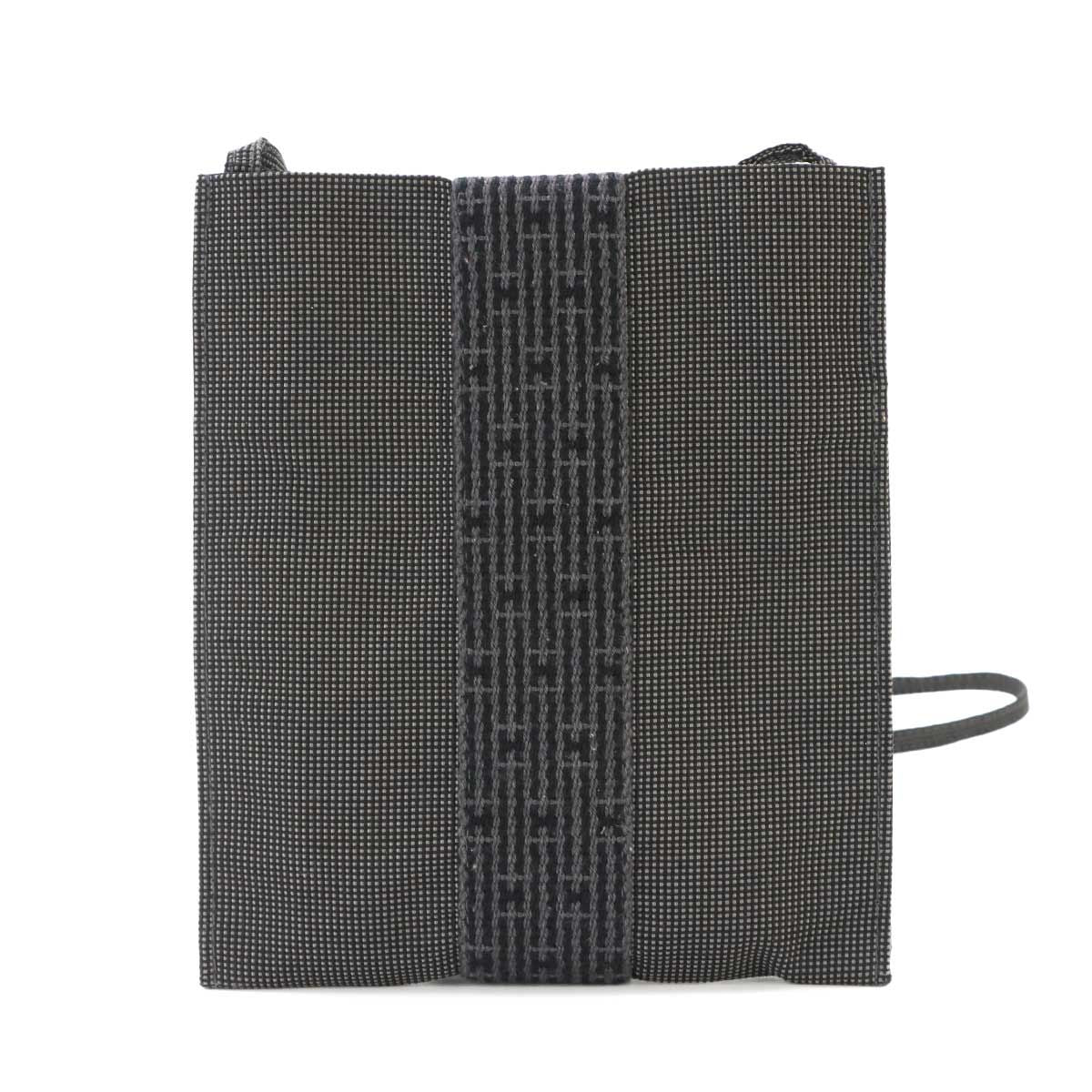 Hermes Her Line Pochette Shoulder Bag Canvas Gray Herline — view 2
