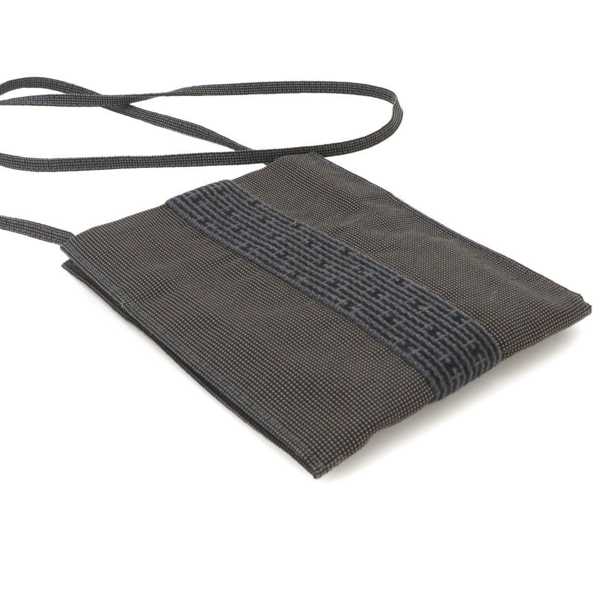 Hermes Her Line Pochette Shoulder Bag Canvas Gray Herline — view 4