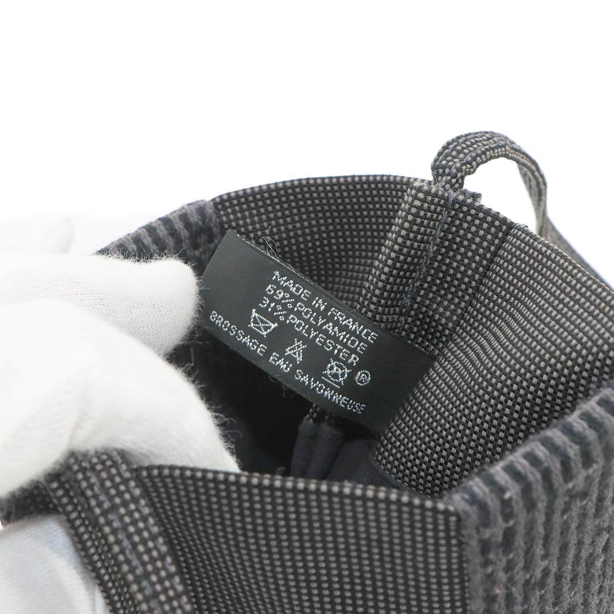 Hermes Her Line Pochette Shoulder Bag Canvas Gray Herline — view 8