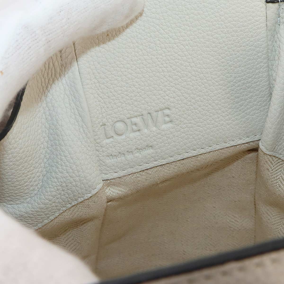 Loewe Hammock Drawstring Mini 2-Way Bag Leather White — view 7