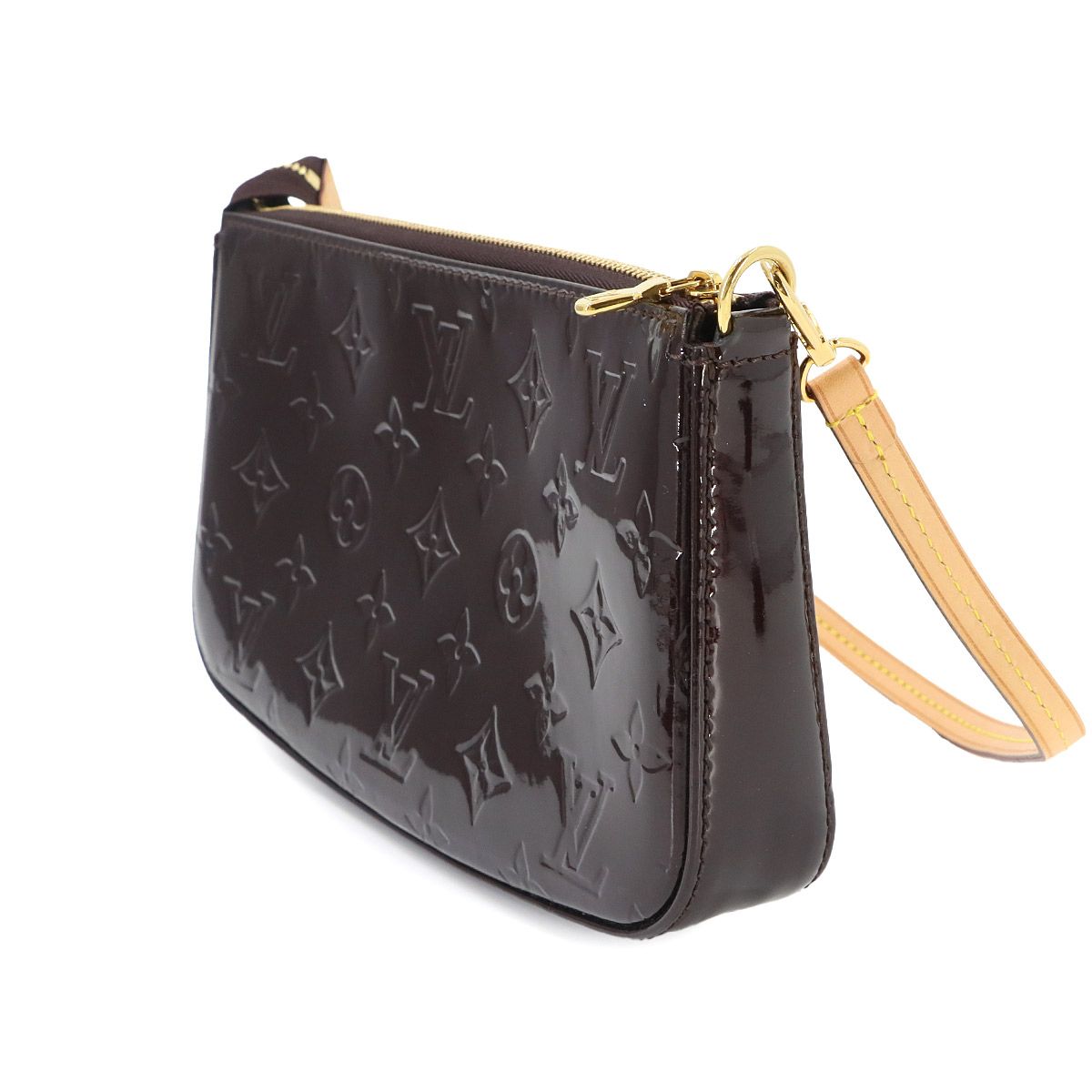 Louis Vuitton Vernis Pochette Accessoires 2-Way Shoulder Bag Leather Amaranth — view 4