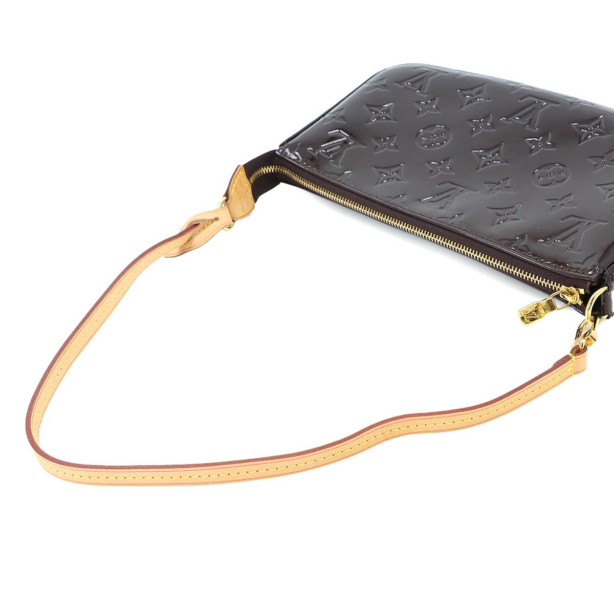 Louis Vuitton Vernis Pochette Accessoires 2-Way Shoulder Bag Leather Amaranth — view 6