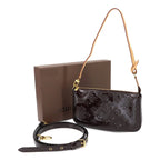 Louis Vuitton Vernis Pochette Accessoires 2-Way Shoulder Bag Leather Amaranth — view 2