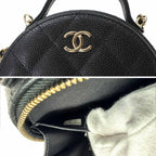 Chanel Quilted Small Vanity 2-Way Chain Shoulder Bag Caviar Leather Black — view 8
