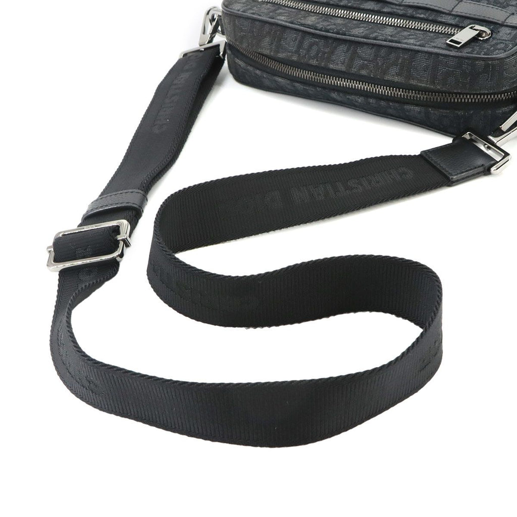 Dior Oblique Safari Shoulder Bag Canvas Leather Black — view 5