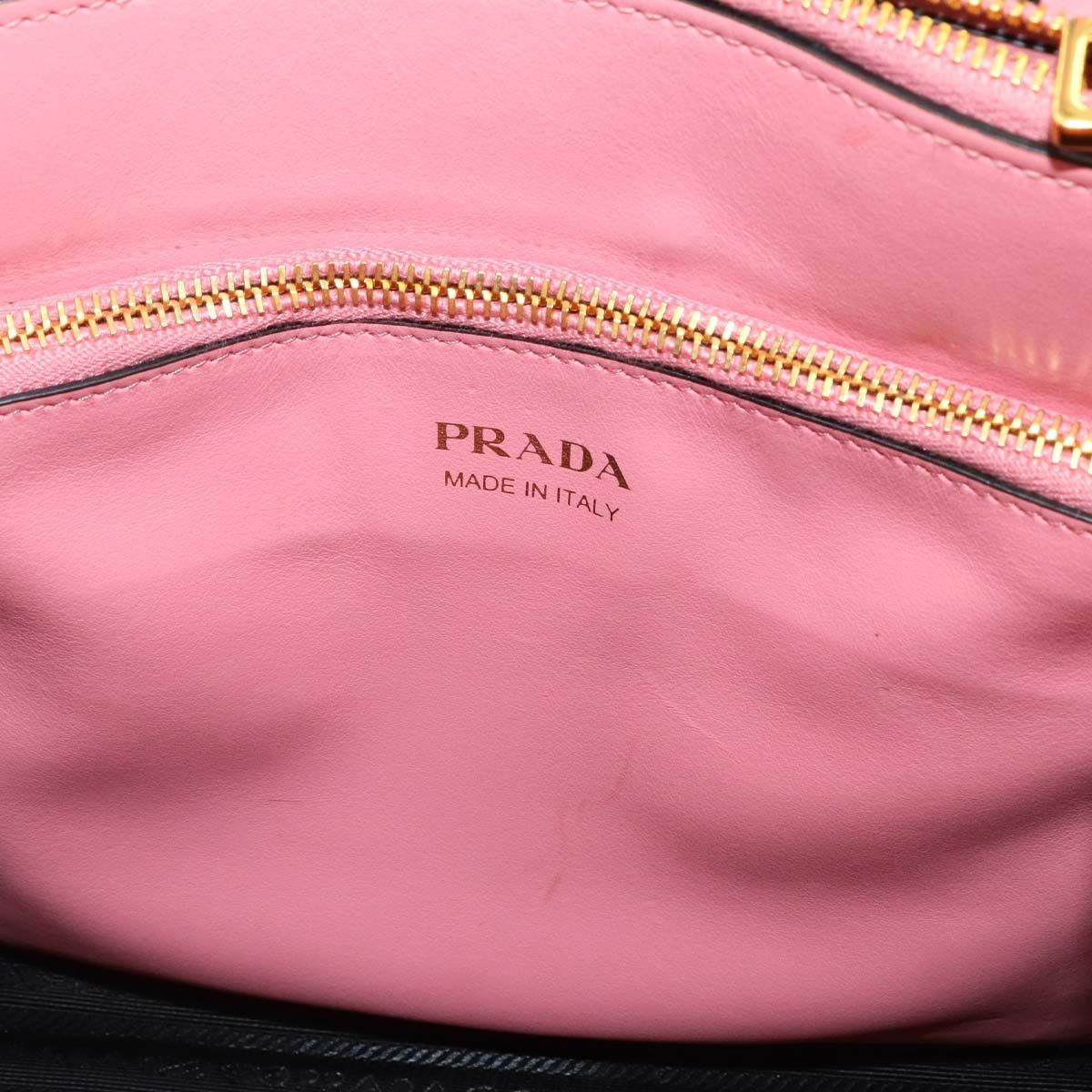 Prada Saffiano 2-Way Bag Leather Pink Gold — view 8
