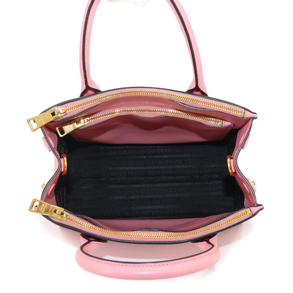 Prada Saffiano 2-Way Bag Leather Pink Gold — view 7