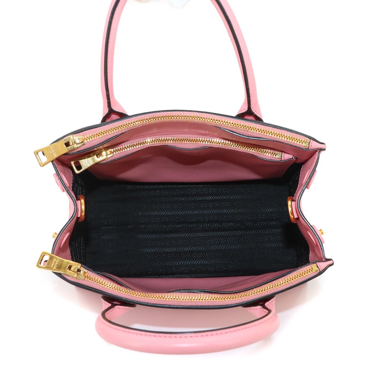 Prada Saffiano 2-Way Bag Leather Pink Gold — view 7
