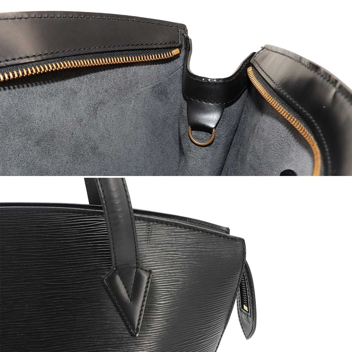 Louis Vuitton Epi Saint Jacques Shopping Tote Bag Leather Noir Black — view 8