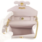 Celine Triomphe Chain Shoulder Bag Leather Pink Gold — view 7