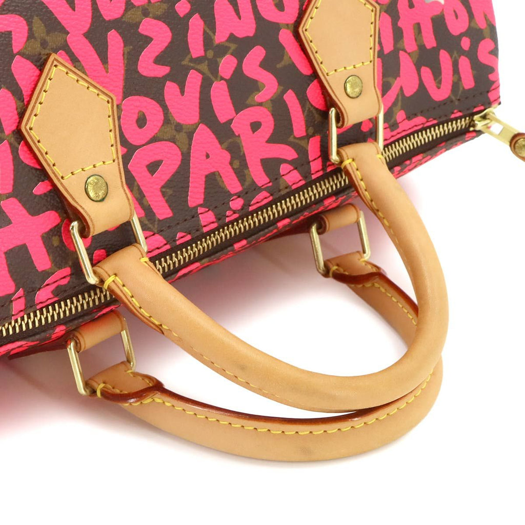 Louis Vuitton Monogram Graffiti Speedy 30 Hand Bag Fuchsia — view 6