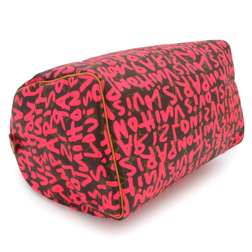 Louis Vuitton Monogram Graffiti Speedy 30 Hand Bag Fuchsia — view 5