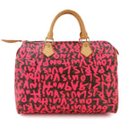 Louis Vuitton Monogram Graffiti Speedy 30 Hand Bag Fuchsia — view 3