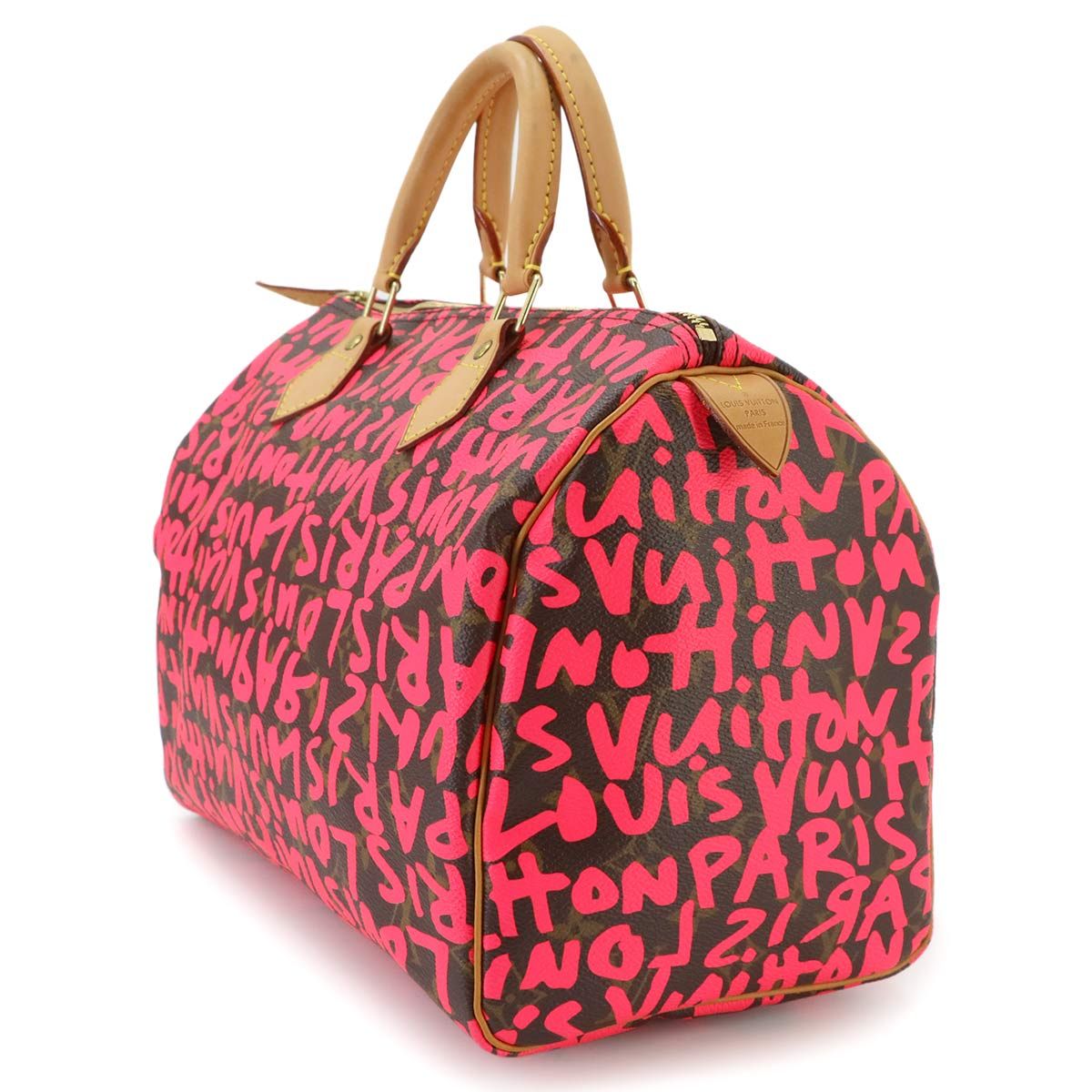 Louis Vuitton Monogram Graffiti Speedy 30 Hand Bag Fuchsia — view 4