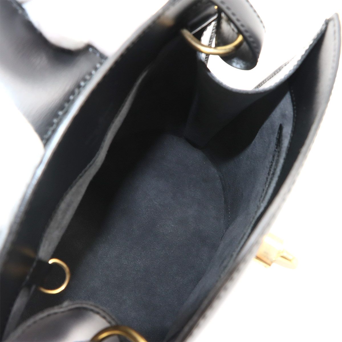 Louis Vuitton Epi Cluny Shoulder Bag Leather Noir Gold — view 7