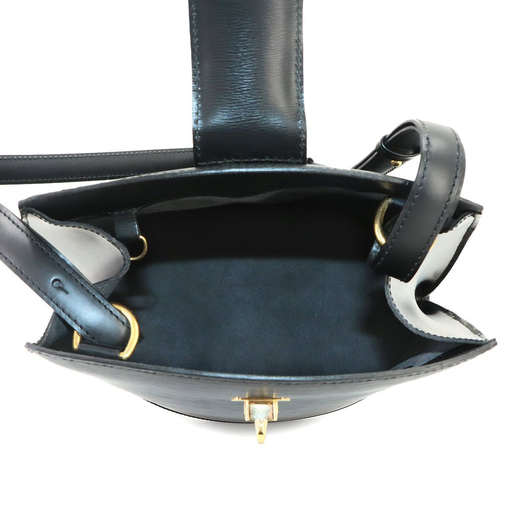 Louis Vuitton Epi Cluny Shoulder Bag Leather Noir Gold — view 6