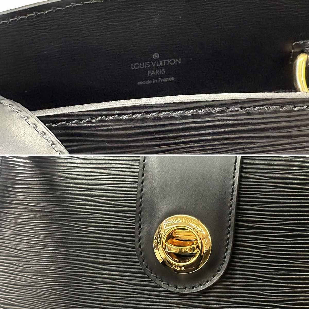Louis Vuitton Epi Cluny Shoulder Bag Leather Noir Gold — view 8