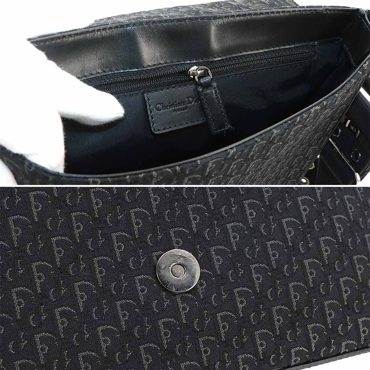 Dior Trotter Street Chic Shoulder Bag Canvas Leather — view 8