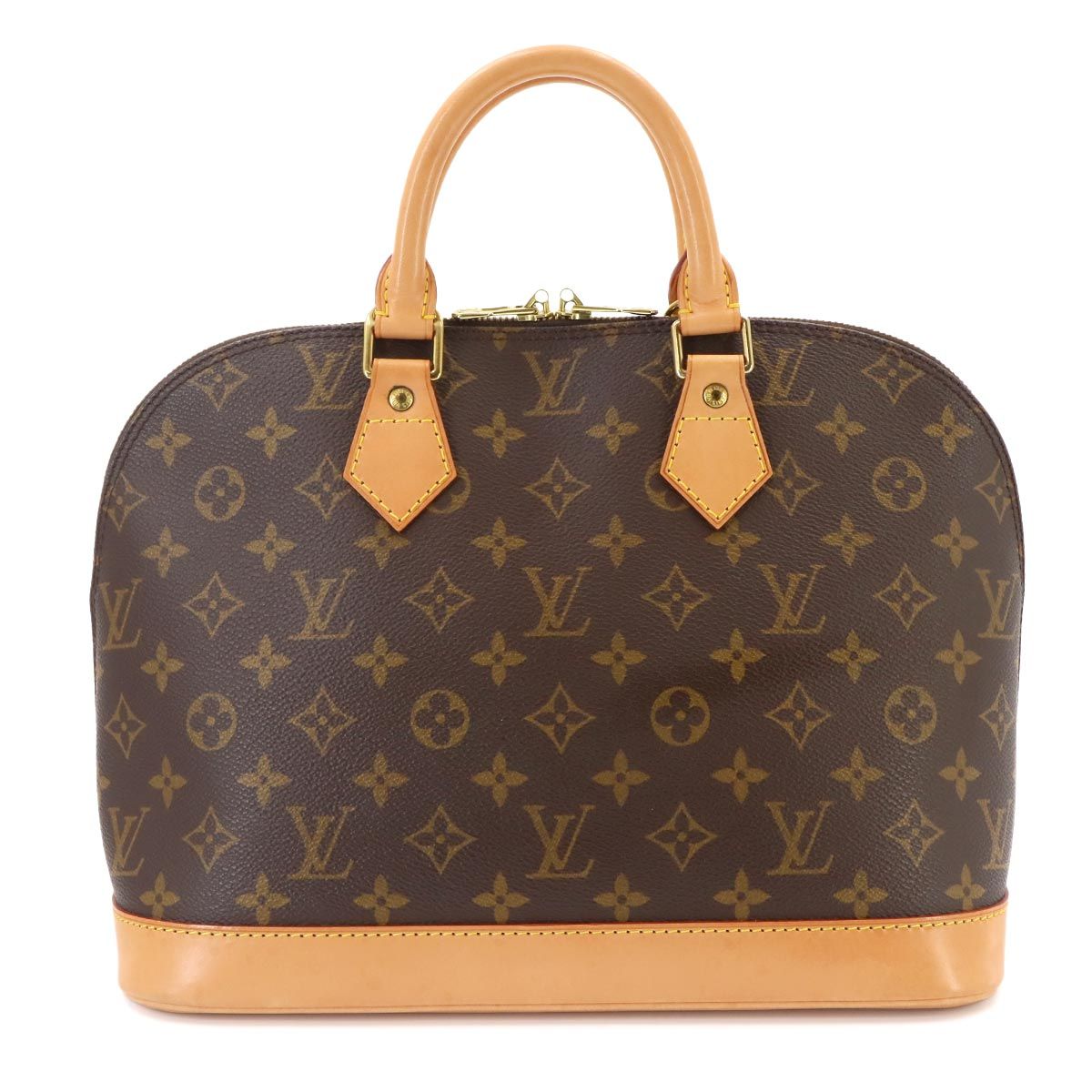 Louis Vuitton Monogram Alma Hand Bag Brown Gold — view 3