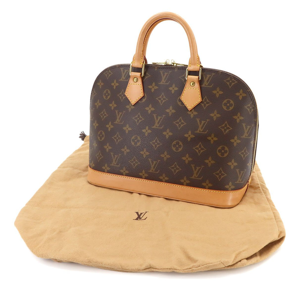 Louis Vuitton Monogram Alma Hand Bag Brown Gold — view 2