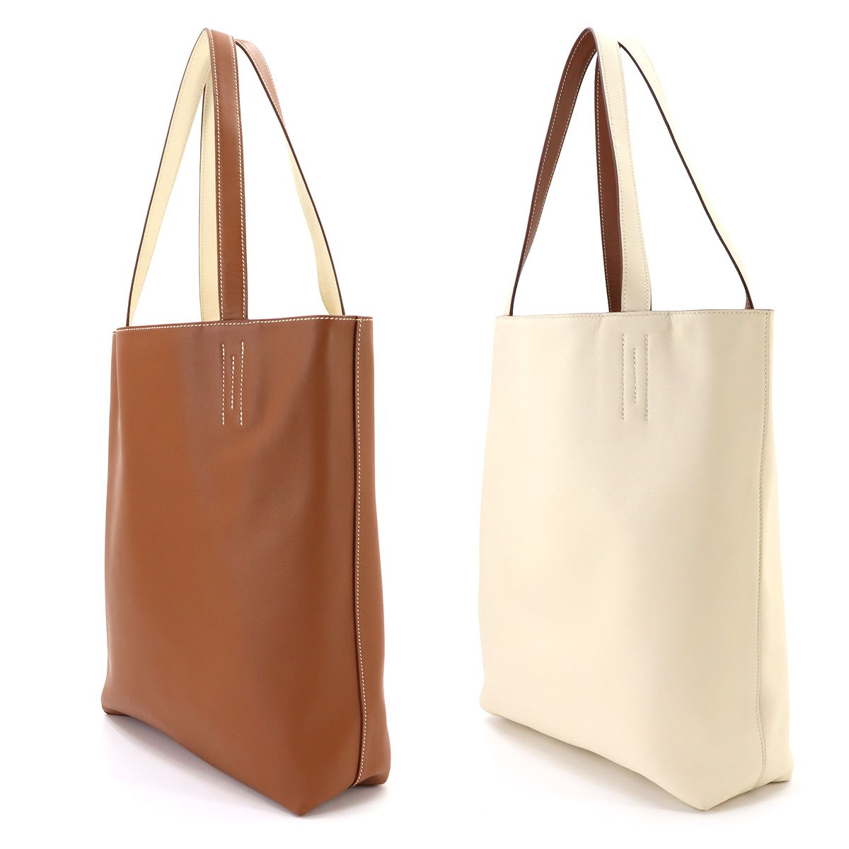 Hermes Neo Double Sens 35 Reversible Tote Bag Sikkim Nata Gold — view 4