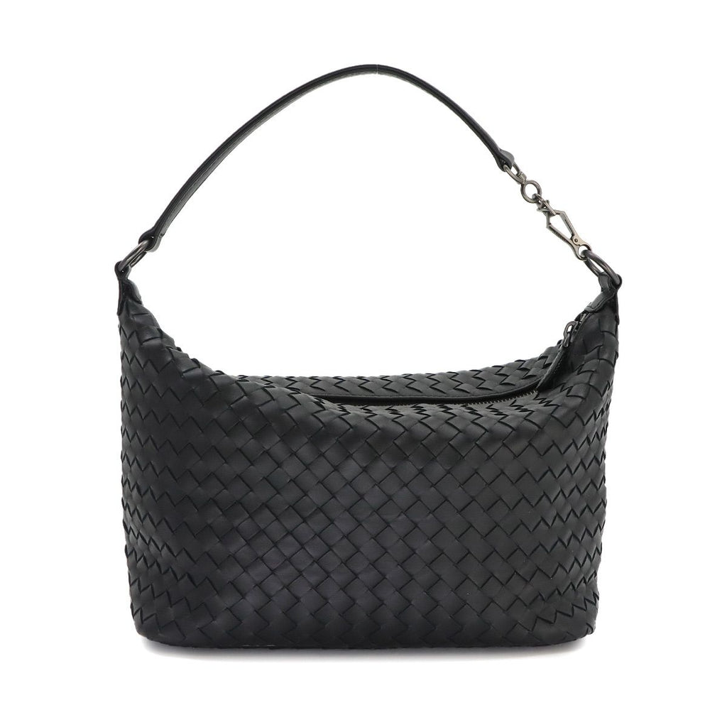 Bottega Veneta Intrecciato Hand Bag Leather Black Bag — view 2
