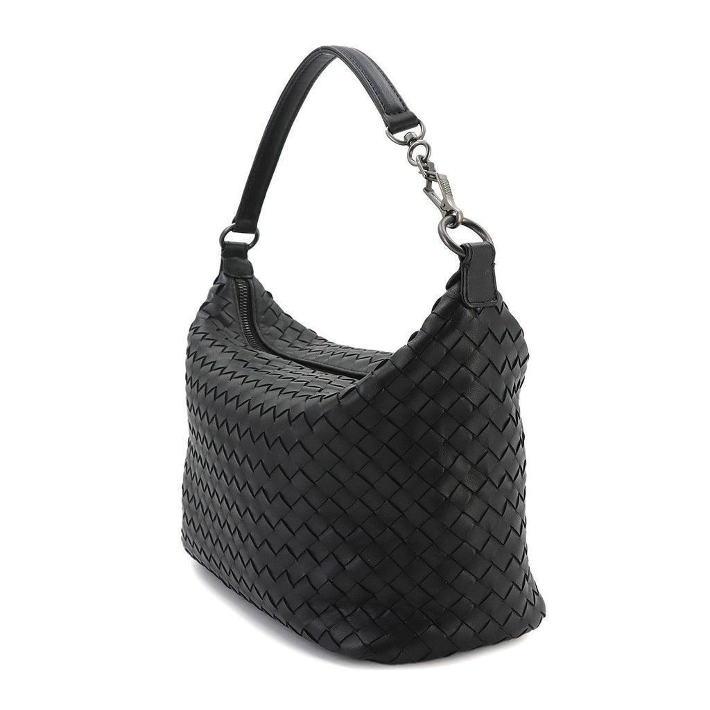 Bottega Veneta Intrecciato Hand Bag Leather Black Bag — view 3