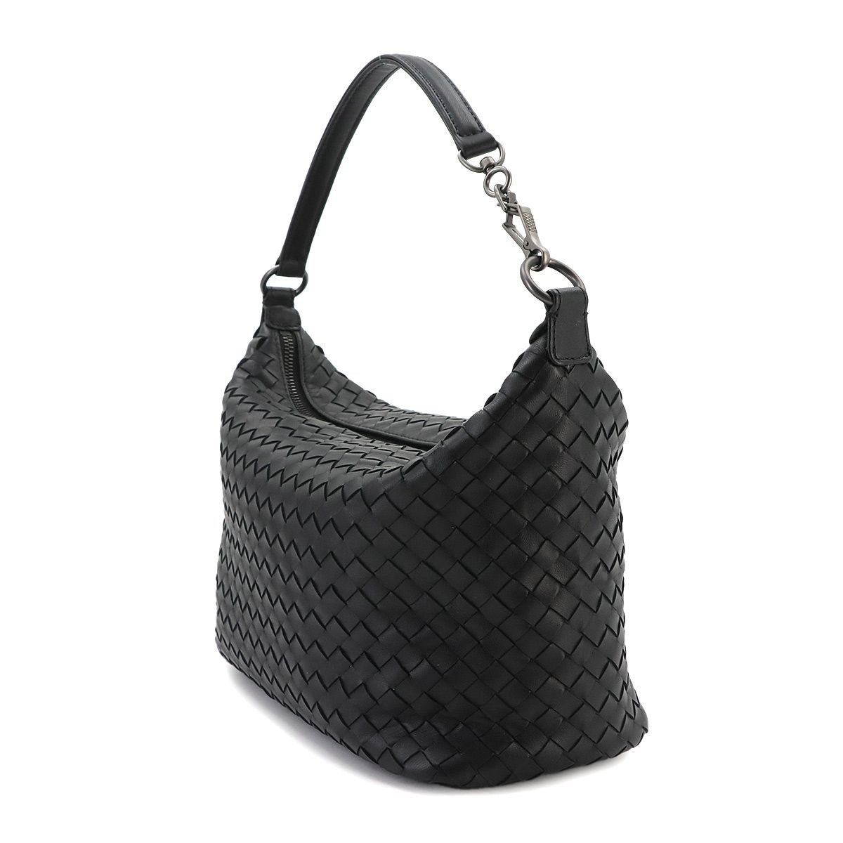 Bottega Veneta Intrecciato Hand Bag Leather Black Bag — view 3