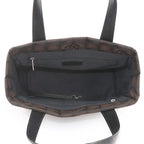 Chanel New Travel Line Tote Bag PM Nylon Jacquard Leather Dark Brown — view 7