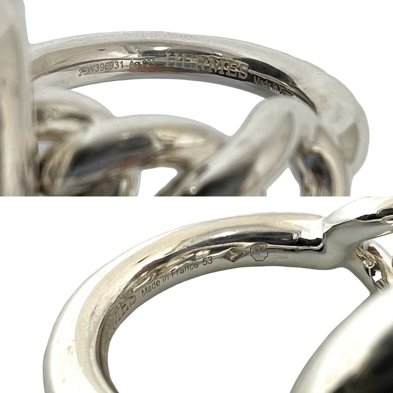Hermes Croisette Ring 925 Sterling Silver — view 3