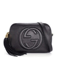 Gucci Shoulder Bag Interlocking G Soho Disco Black Calfskin