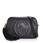 Gucci Shoulder Bag Interlocking G Soho Disco Black Calfskin