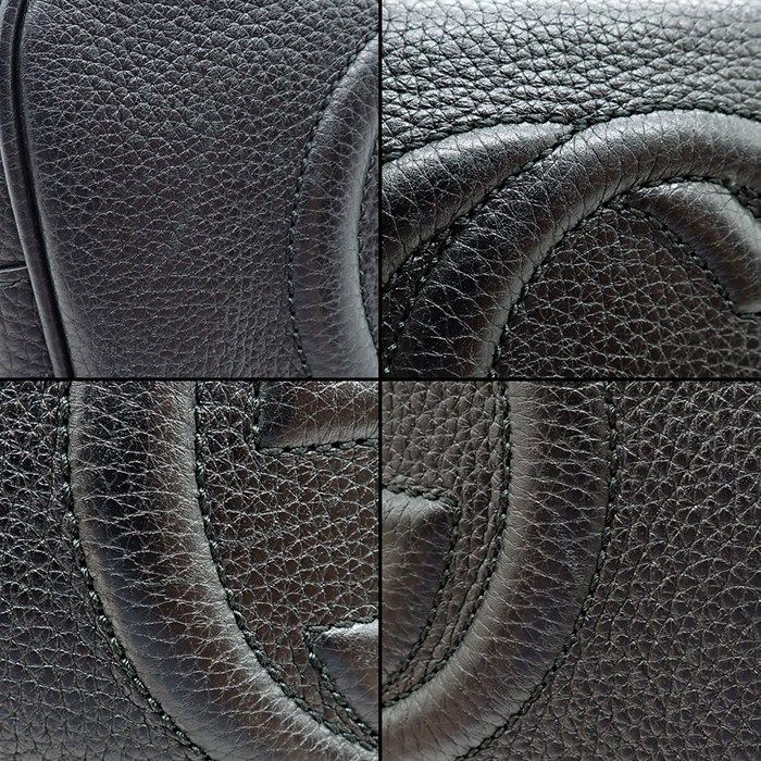 Gucci Shoulder Bag Interlocking G Soho Disco Black Calfskin — view 8