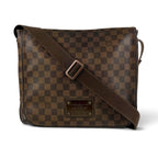 Louis Vuitton Cross Brooklyn MM Damier Leather Ebene Shoulder Bag — view 3